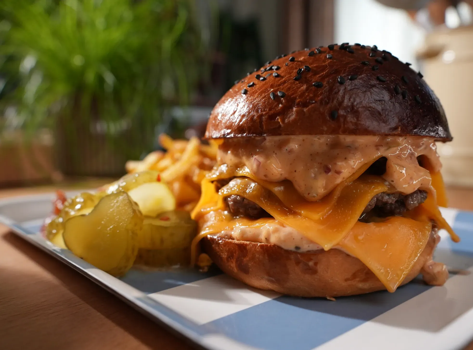 Triple smash Burger