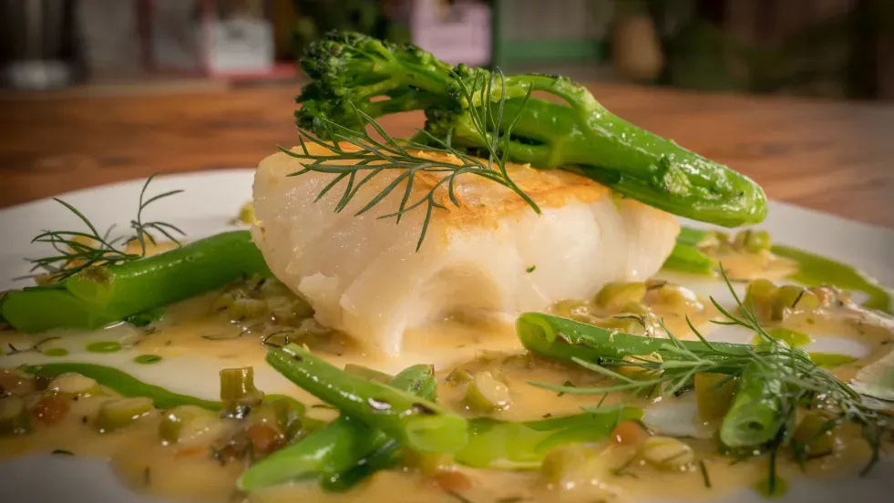 Treska s beurre blanc